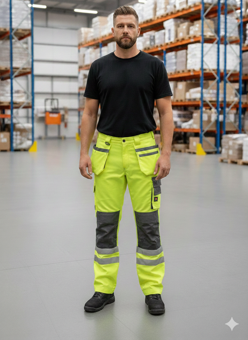 Groothandel Professionele Fluo Werkbroek Multipocket - Afbeelding 4