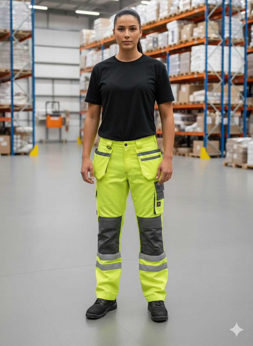 Groothandel Professionele Fluo Werkbroek Multipocket - Afbeelding 3