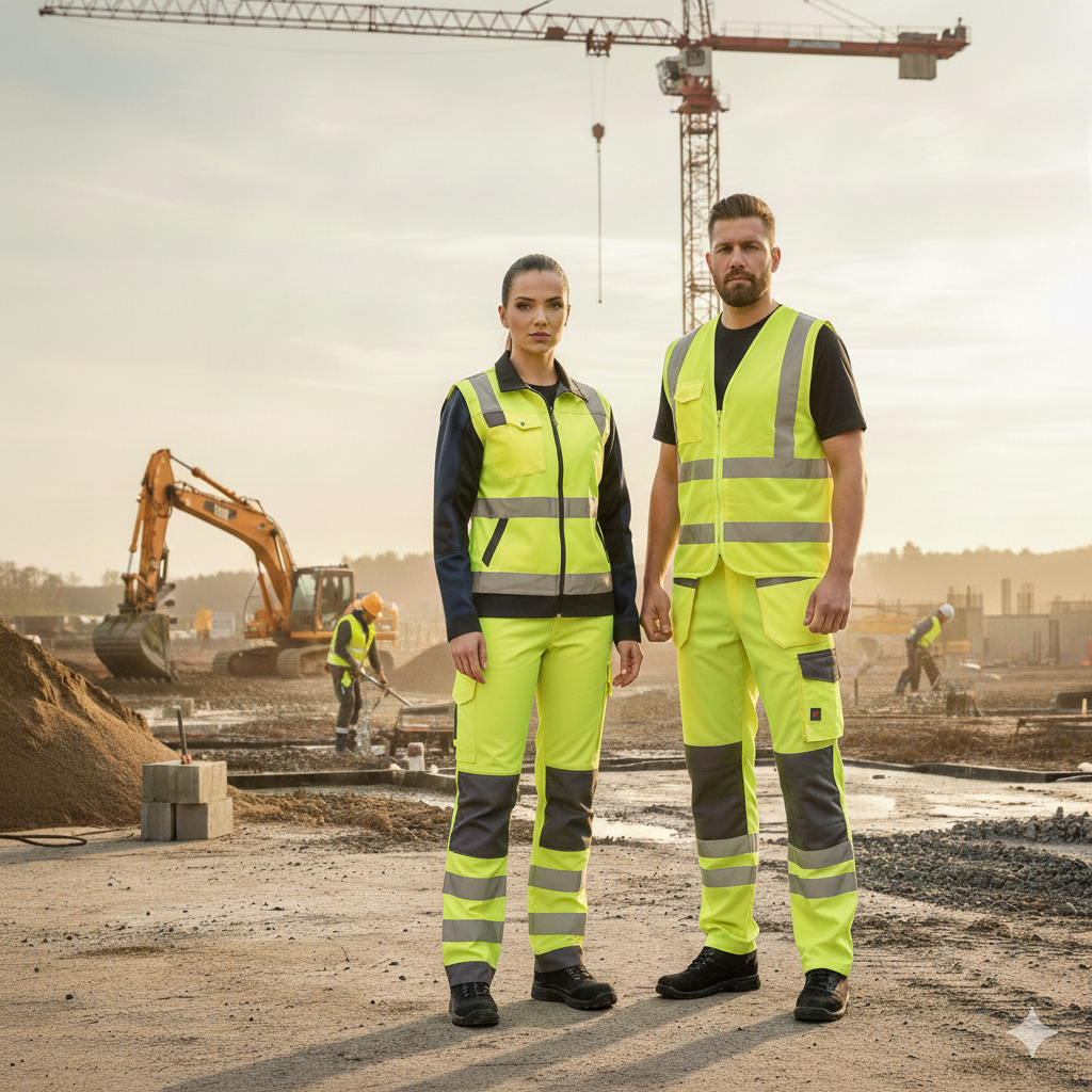 Groothandel Professionele Fluo Werkbroek Multipocket