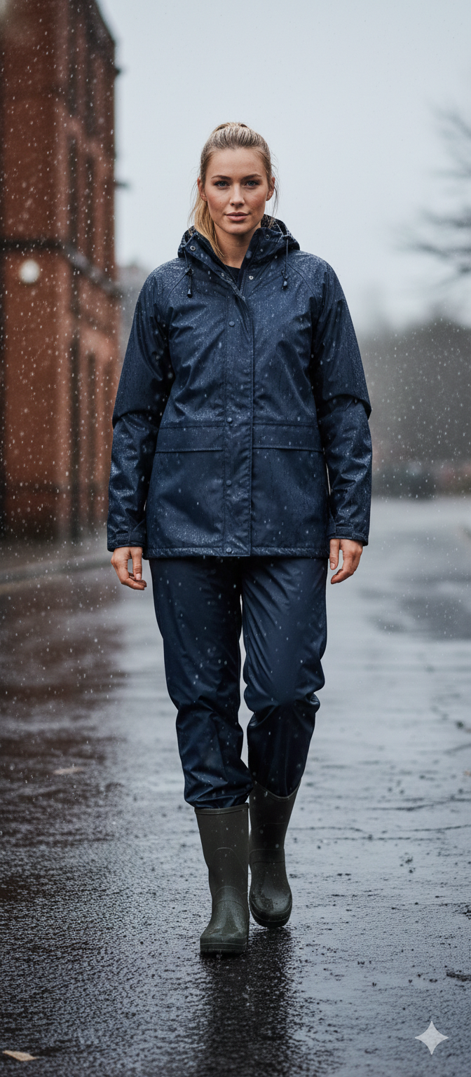 Groothandel S440 Klassieke Regenjas Navy/Zwart/Olijfgroen