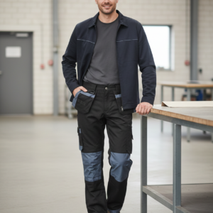 Groothandel Zwart Multi-Pocket Werkbroek met Lycra Stretch