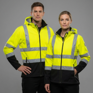 Professionele High-Visibility Softshell Werkjas - Geel/Zwart